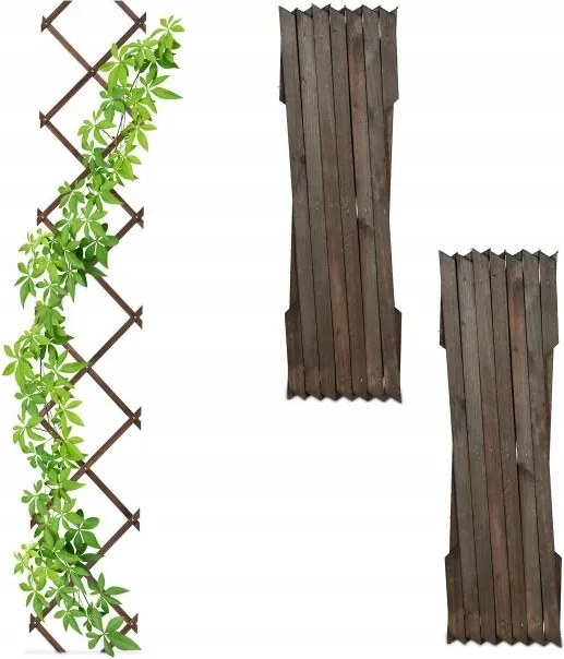 Pergola fa Relaxdays rács kúszónövényekhez 30 x 180cm 3 db-os szett