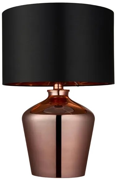 Endon 61149 - Asztali lámpa WALDORF 1xE27/10W/230V réz/fekete