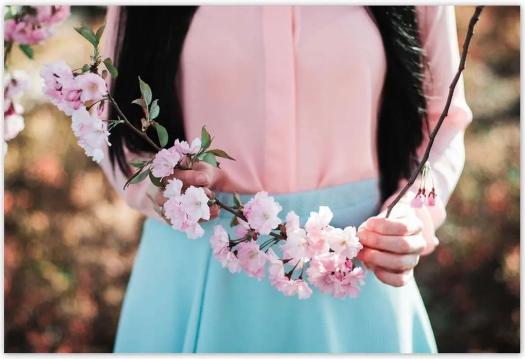 Poszterek 155x105 Virágzó cseresznye Japán