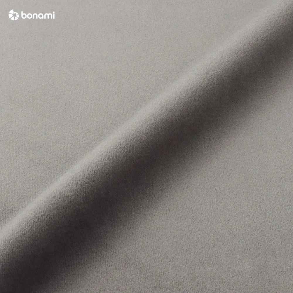 Világosszürke kárpitozott franciaágy tárolóhellyel, ágyráccsal 160x200 cm Kelp – Micadoni Home