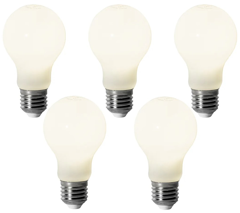 5 db E27 dimbare LED lamp A60 opaal 7W 806 lm 4000K