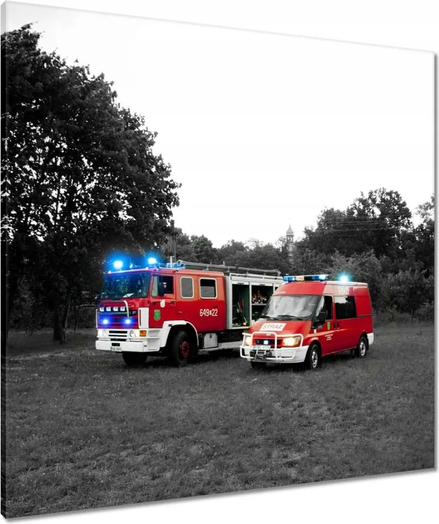 Vászonkép 80x80 Tűzoltóság
