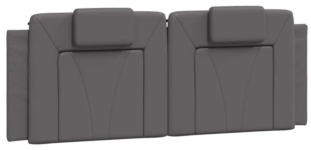 szürke műbőr fejtámla párna 120 cm