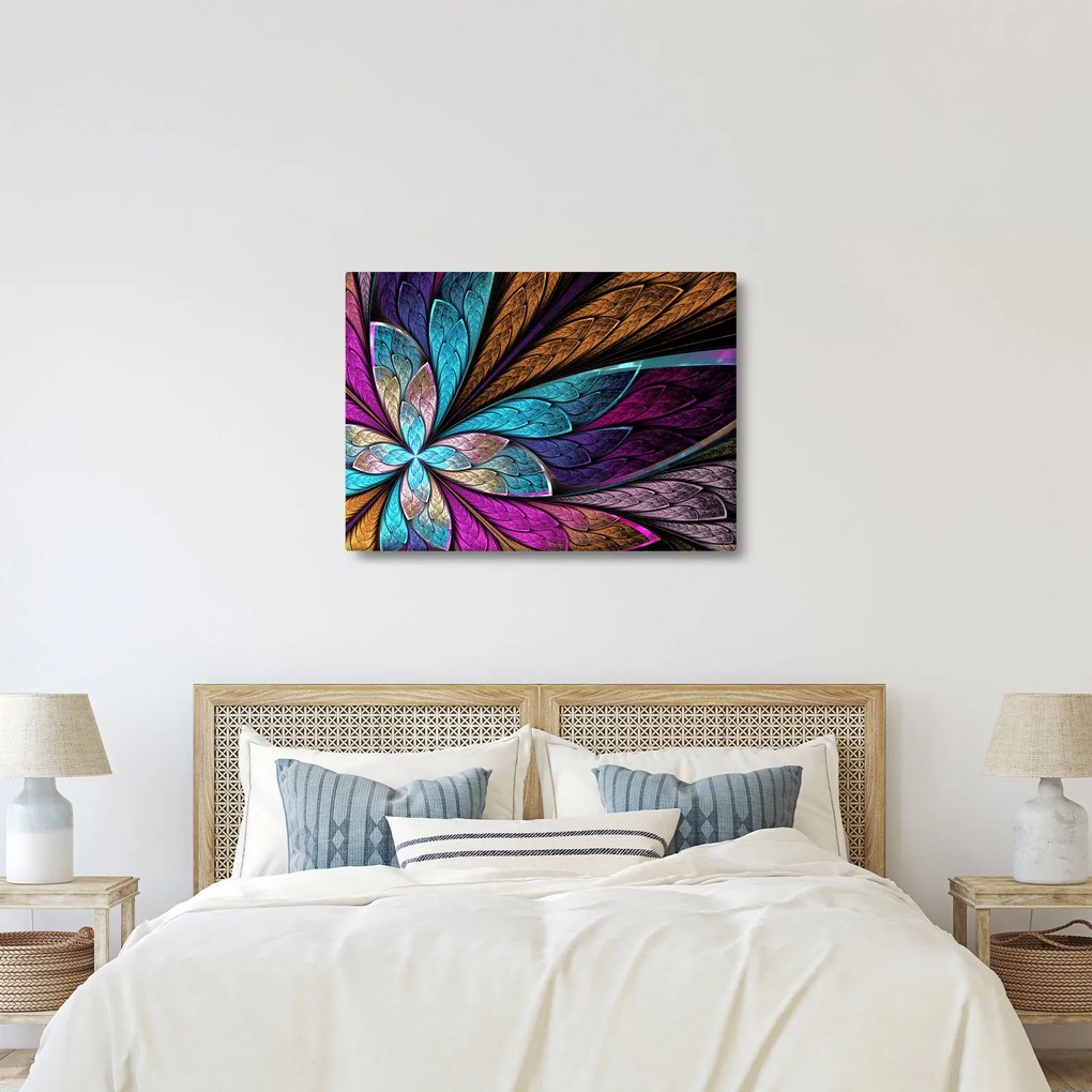 Kép - absztrakció, virág (70x50 cm)