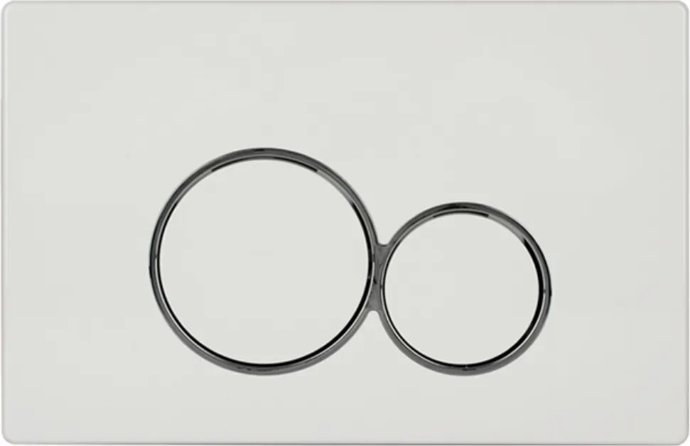 Fehér H2 öblítőgomb Hydroland Slim típusú tartályhoz.