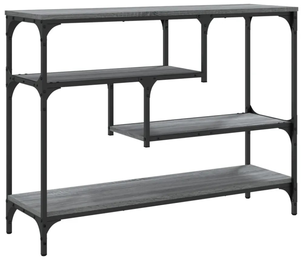 szürke sonoma szerelt fa tálalóasztal 100x30x75 cm