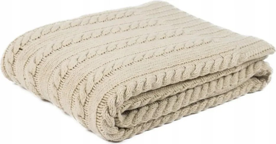 Kötött takaró olivia 130x170 bézs gyapjú kötött rehabilitációs termékek