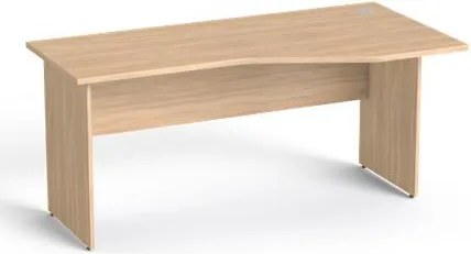 Íróasztal, íves, jobbos, laplábbal, 160x80 cm, MAYAH Freedom SV-23, tölgy (IBXA23T)