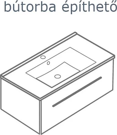CeraStyle BLUE - porcelán mosdókagyló - 80 x 47 cm