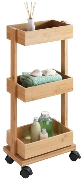 WENKO 24390100 - TORTONA polcos állvány 18x71,5 cm barna/fekete