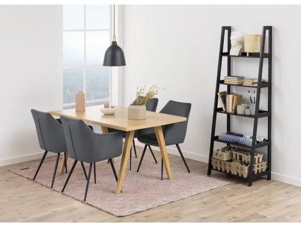 DAMON fekete könyvespolc