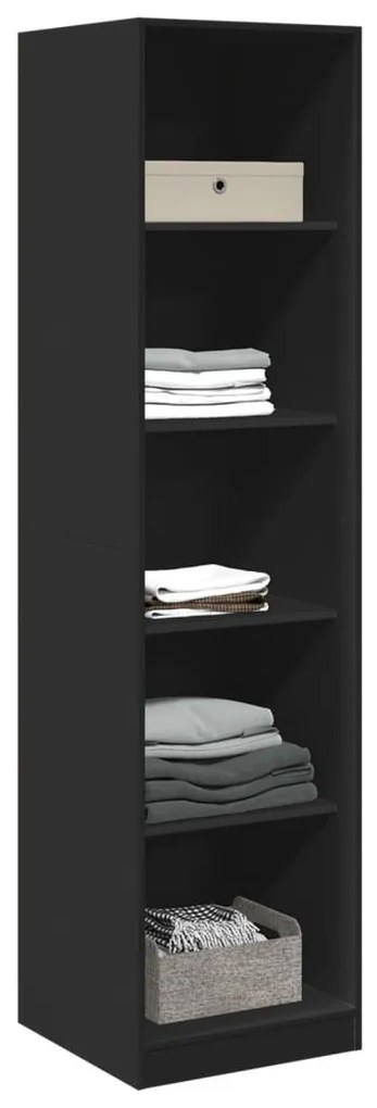 vidaXL fekete szerelt fa ruhásszekrény 50 x 50 x 200 cm