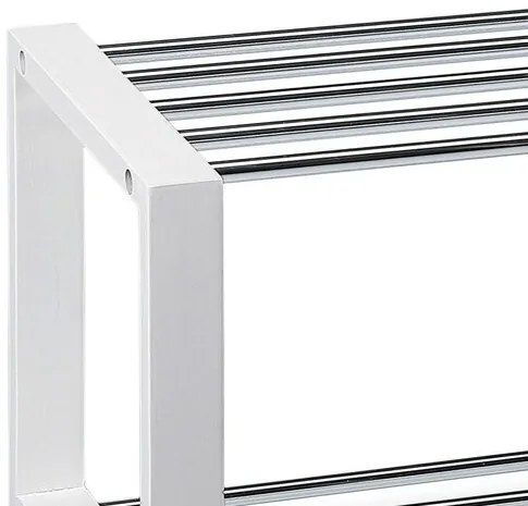 Cipőtartó állvány 2 szintes, fehér, 80 x 30 x 32cm, 2 emelet