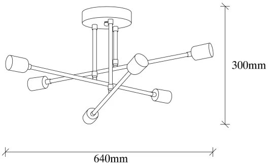 Csillár FLOWER 6xE27/40W/230V