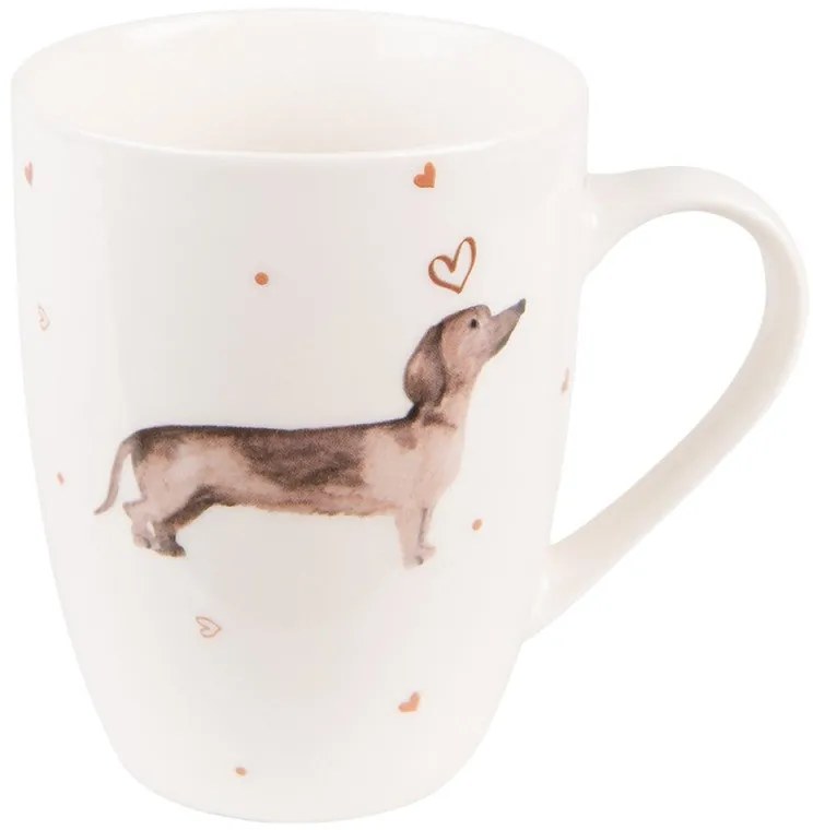 Tacskós porcelán bögre 300 ml Dachshund Love