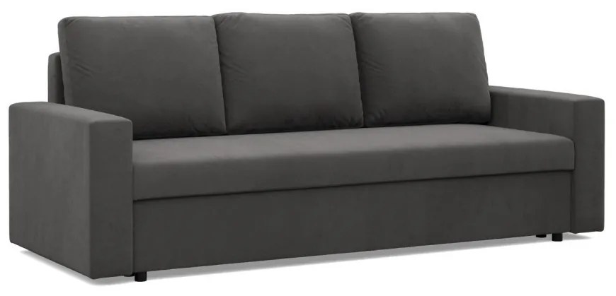 Zeus kanapéágy, szövet anyag, bonell töltet, egyenes kartámasz, szürke