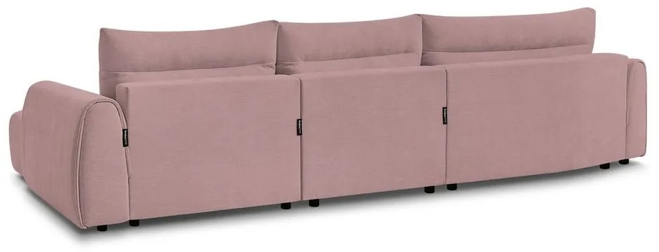 Világos rózsaszín sarokkanapé Aden – Bobochic Paris