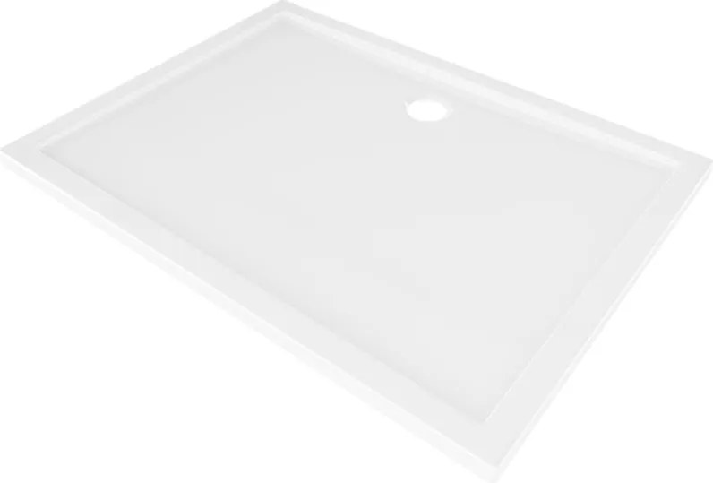 Mexen Flow téglalap alakú slim zuhanytálca 90 x 85 cm, fényes fehér - 46R108590