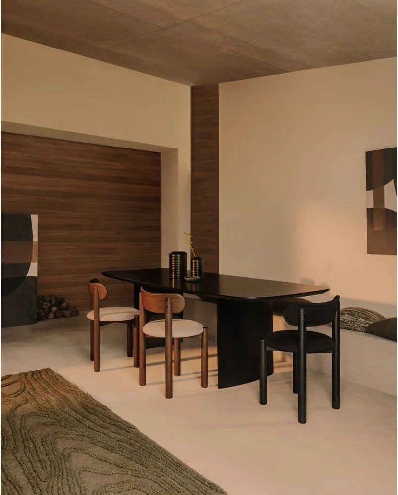 Étkezőasztal diófa dekorral 100x200 cm Litto – Kave Home