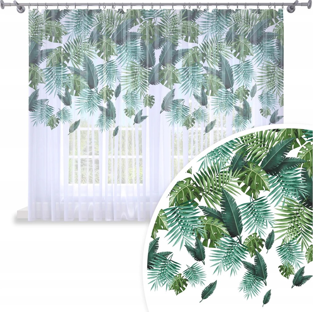 Függöny Kész 300x150 Fátyol Festett Béka Mintás 002