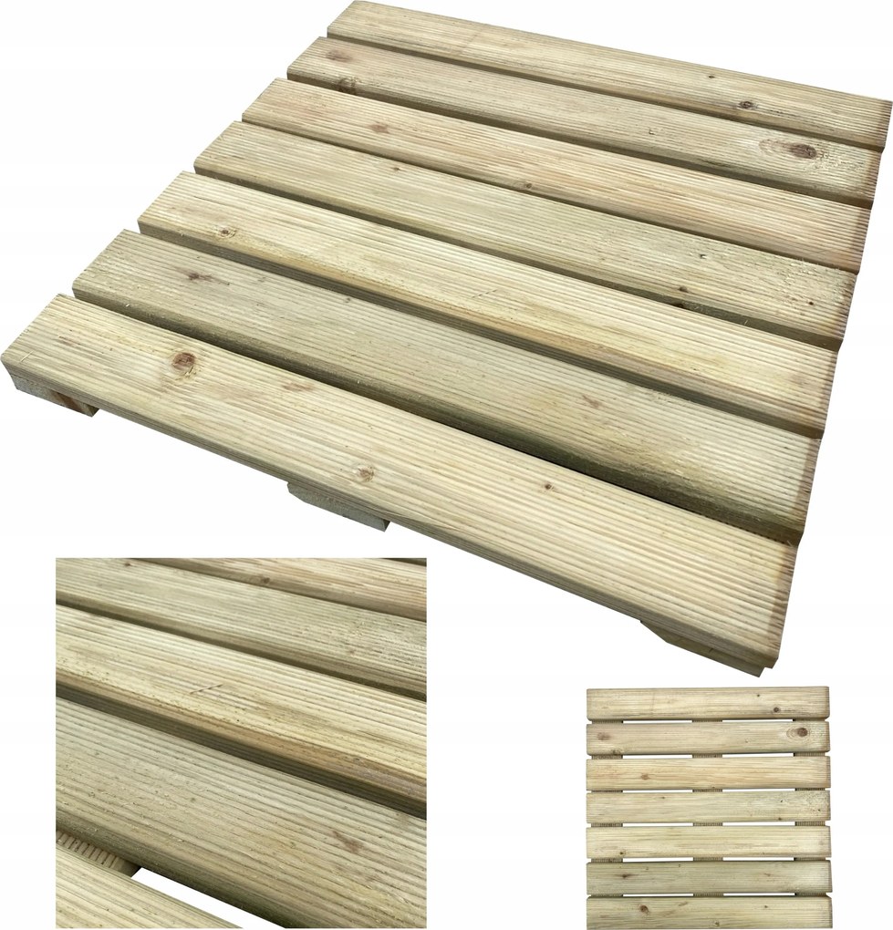 Terasz pad 50x50x3,6 cm fenyő kert erkély fa ösvény