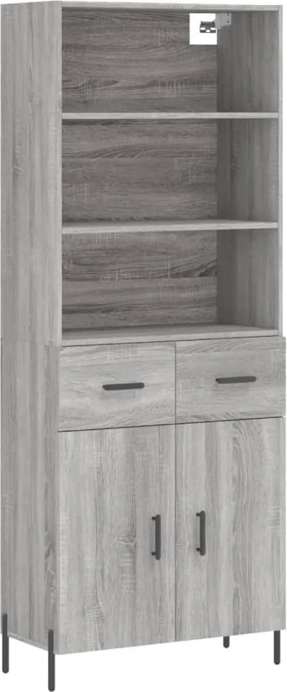 vidaXL szürke sonoma szerelt fa magasszekrény 69,5 x 34 x 180 cm