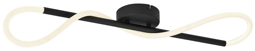 Modern mennyezeti lámpa fekete, LED-del, 3 lépésben dimmelhető - Keri