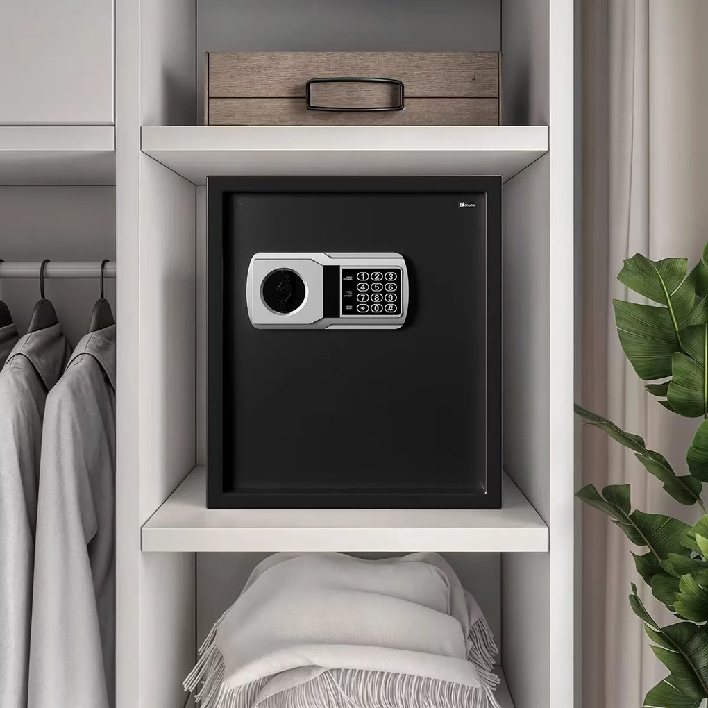 monzana® Defer Plus biztonsági széf - 35x40x40 cm fekete