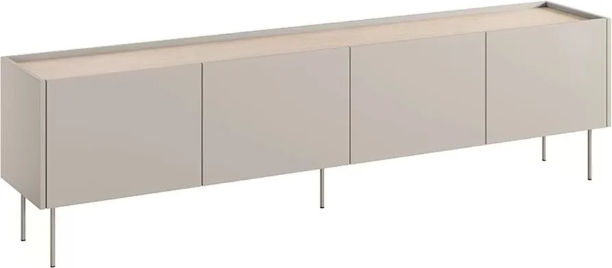 Desin TV-szekrény fém lábakkal 220 cm - kasmír / nagano tölgy