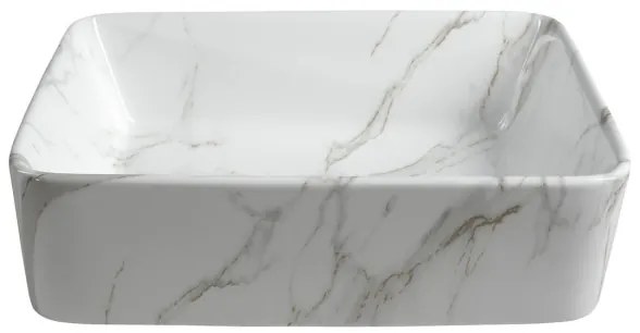 Sapho - DALMA ráültethető mosdó 47,5 x 37,5 cm, kerámia/Carrara