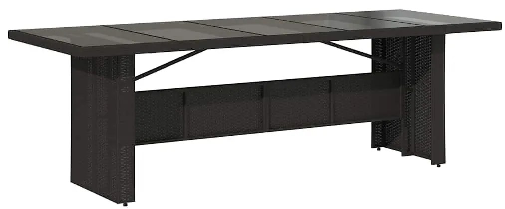 Kert étkező szett 11 pcs Fekete Poli rattan