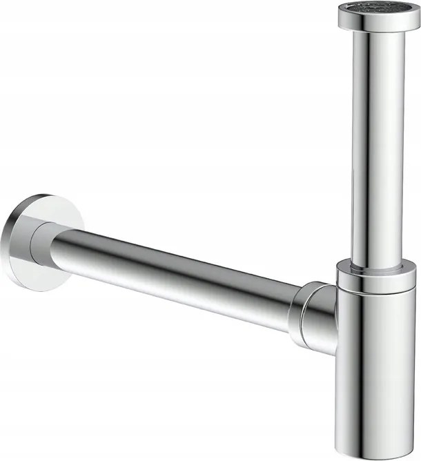 Mosdó Lefolyó Szifon Ovális Dekoratív Fém Króm