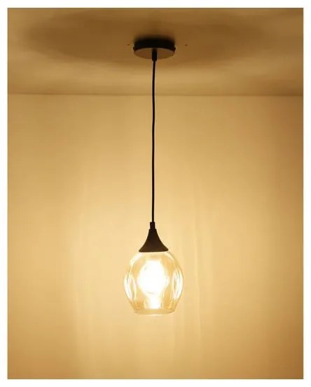 Csillár zsinóron ASPA 1xE27/40W/230V fekete