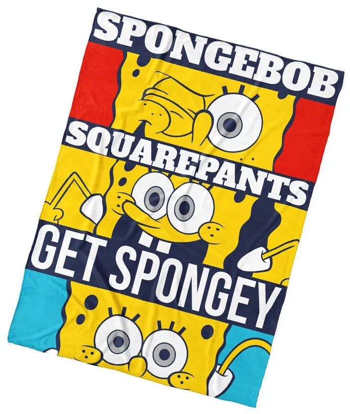 Carbotex Gyermek takaró Sponge Bob Squarepants ,130 x 170 cm
