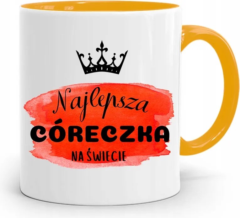 Sárga Bögre Ajándék Lányának Legjobb Lánya fényképes nyomattal