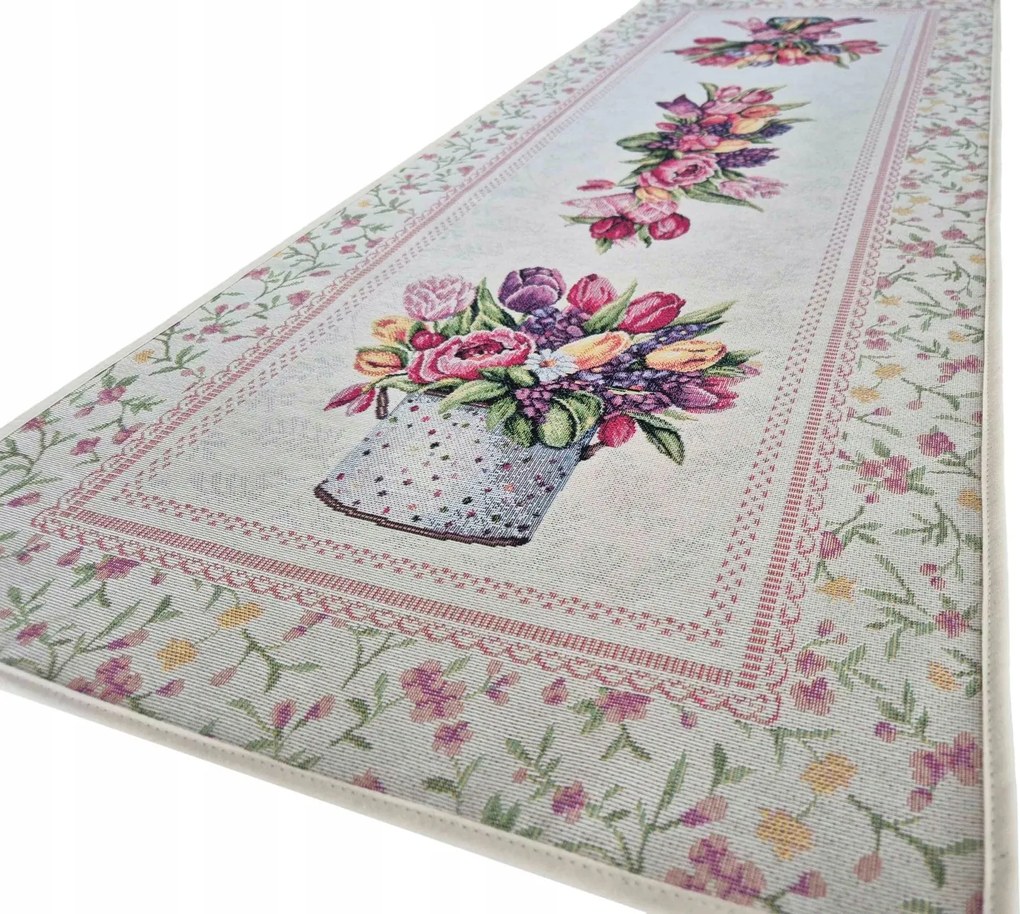 45x140 cm Tulipán mintás gobelin virágos futófelület Különböző Mintákkal És Méretekkel