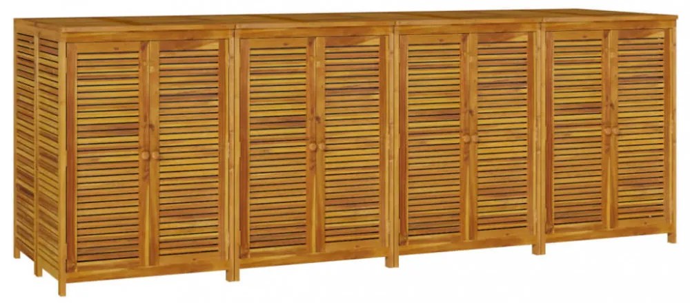tömör akácfa kerti tárolóláda 280 x 87 x 104 cm