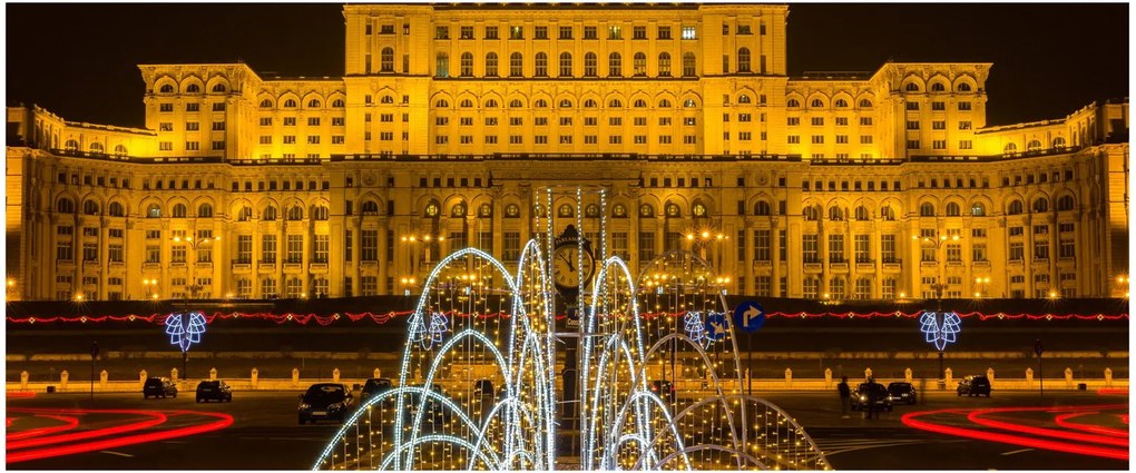 Kép - A Parlament palotája, Bukarest, Románia (120x50 cm)