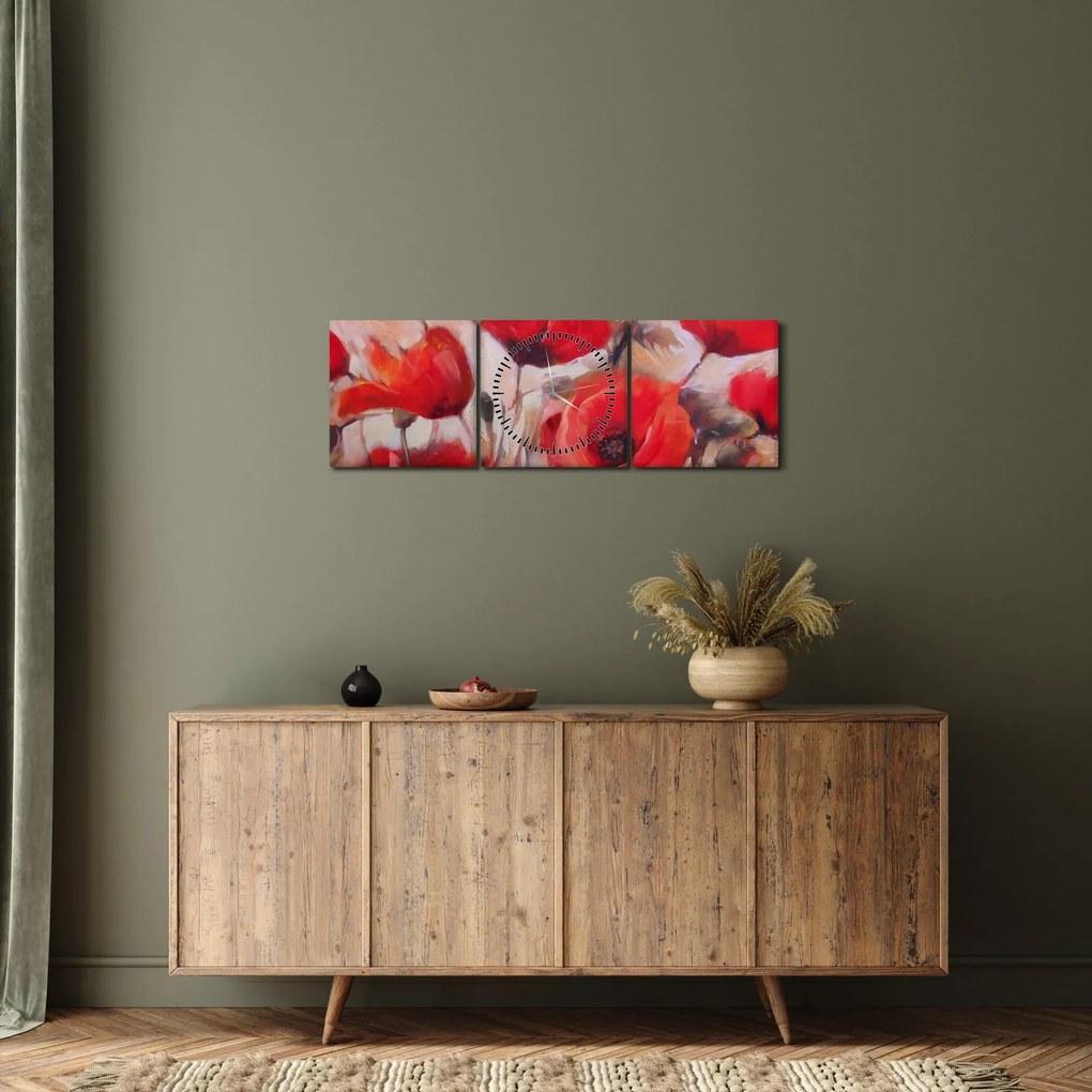 Kép - Farkas mák (órával) (90x30 cm)
