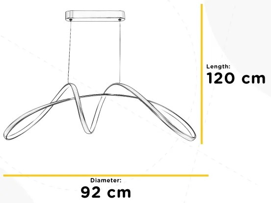 ONLI - LED Csillár zsinóron INFINITY LED/50W/230V 4500K matt króm