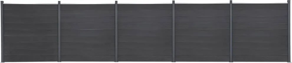 vidaXL szürke WPC kerítéspanelszett 872 x 186 cm