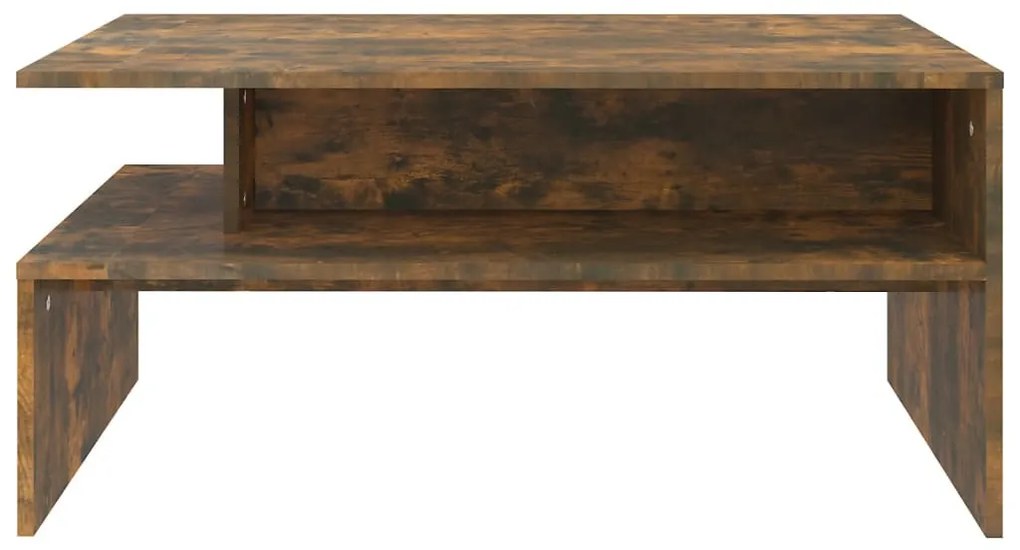 Füstös tölgy színű szerelt fa dohányzóasztal 90 x 60 x 42,5 cm
