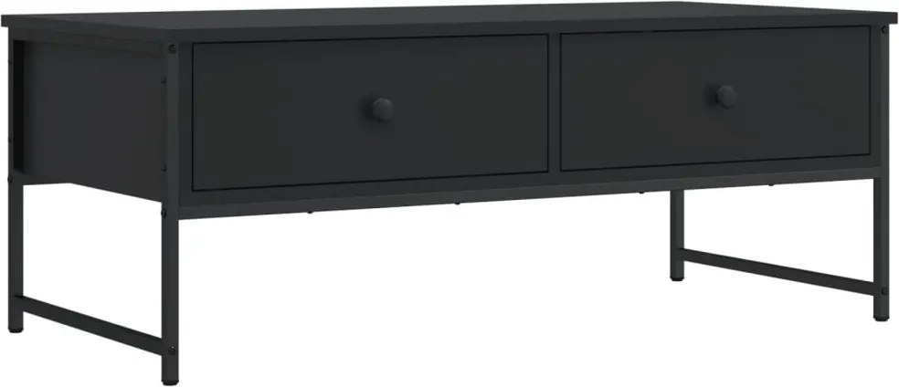 vidaXL fekete szerelt fa dohányzóasztal 101x49x39,5 cm