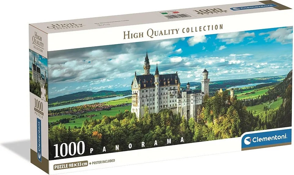 Németország Neuschwantein 1000 db-os panoráma Compact puzzle Clementoni