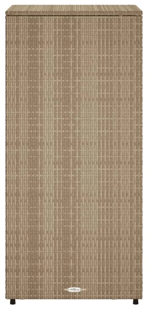 bézs polyrattan kerti tárolószekrény 50 x 55 x 115 cm