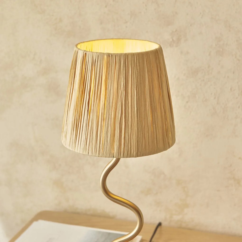 Endon glamour modern asztali lámpa wriggle antik sárgaréz end114225