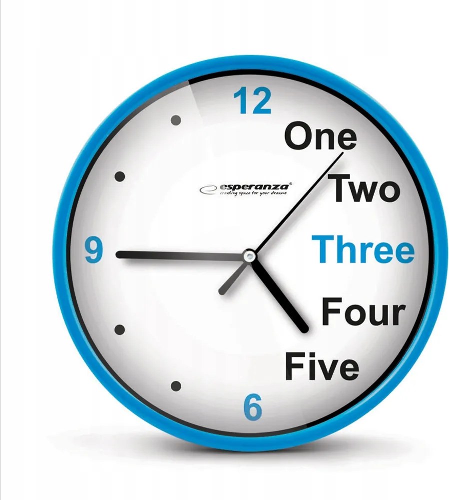 Falióra Klasszikus Analóg 20CM Falra Kék Jól Olvasható Robusztus