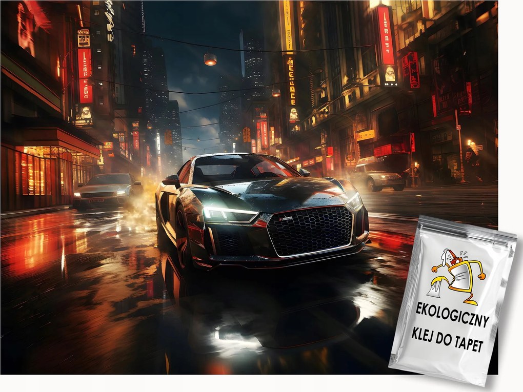 Fotótapéta Flizelina Város Utca Éjszaka Autó 100x75 ragasztó