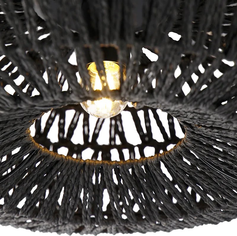 Retro mennyezeti lámpa fekete 50 cm - Lina