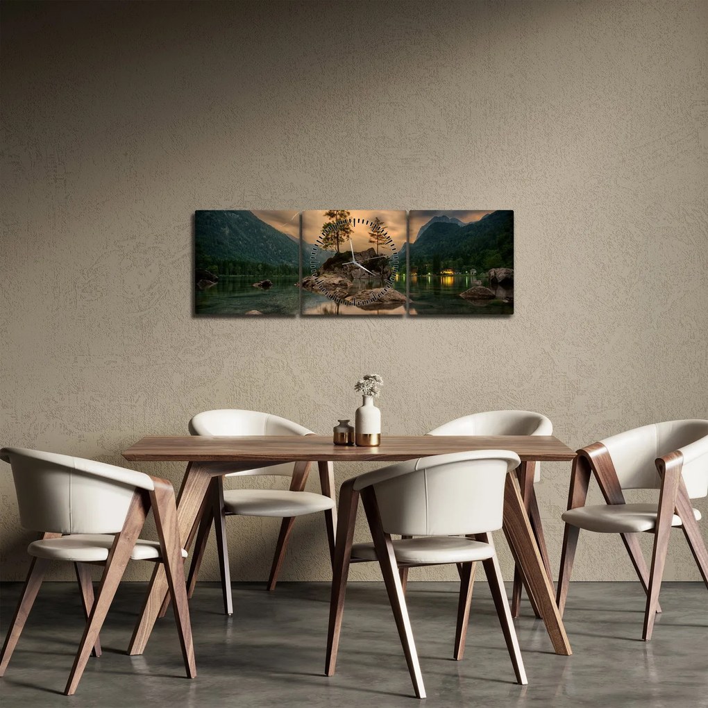 Gyönyörű tájkép (órával) (90x30 cm)